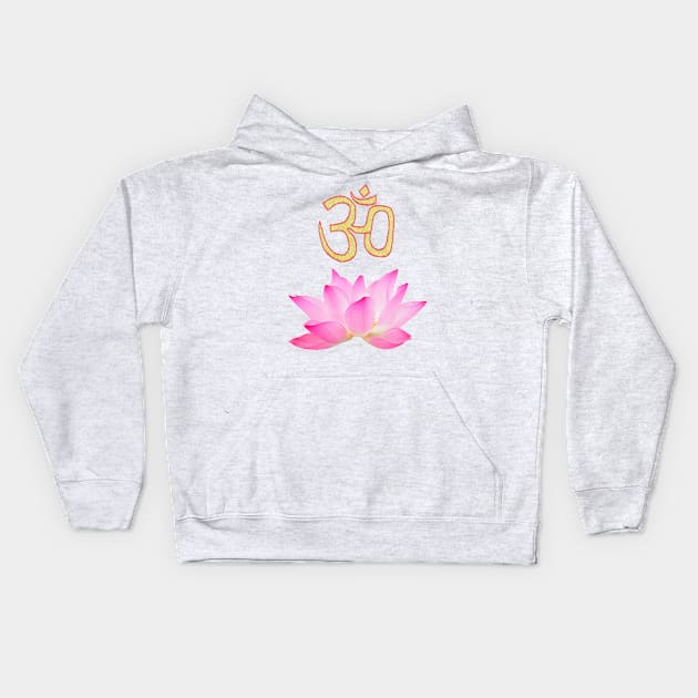 Lotus yoga Kids Hoodie by Stades